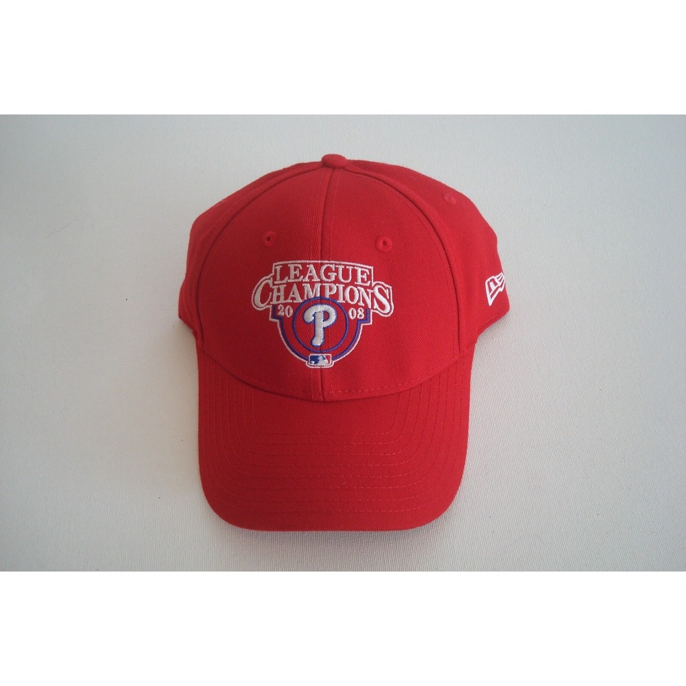 PHILLIES 2008 CHA,MPS    STRAPBACK DEADSTOCK HAT‎ CAP VINTAGE J2 BEACH GOLF